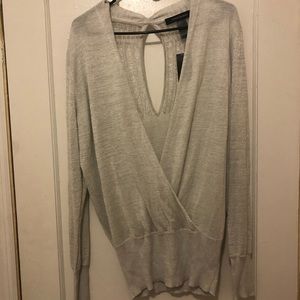 Silver/White Long Sleeve Thin Shirt